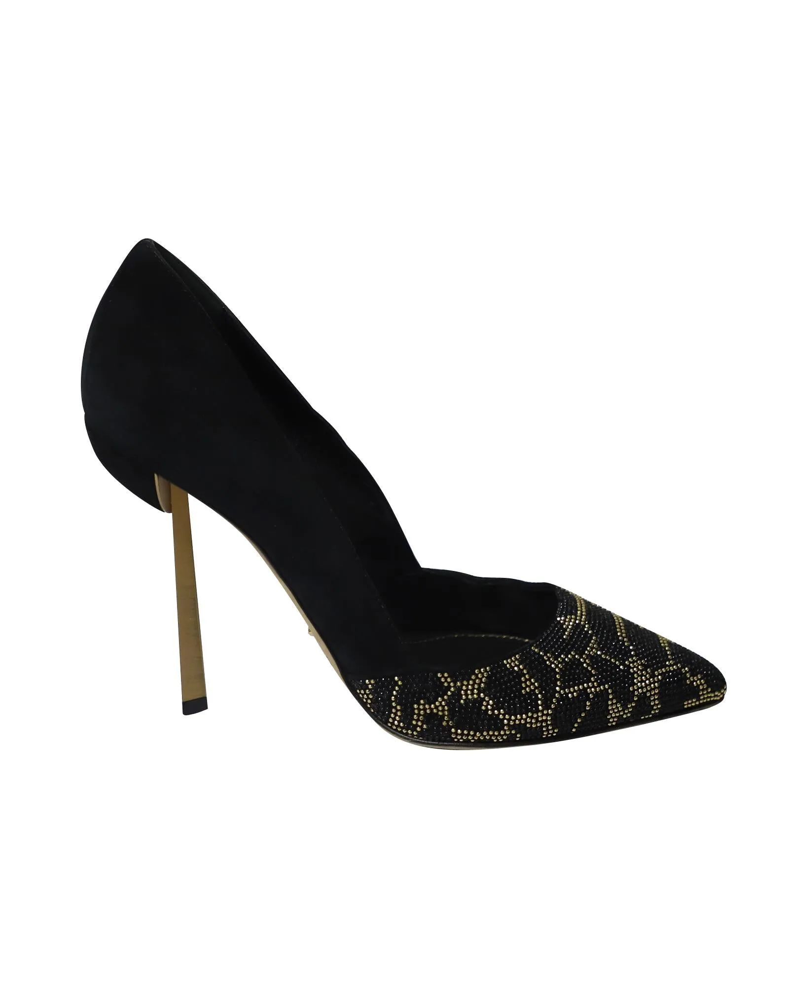 Crystal Embedded Animal Print Pumps by Sergio Rossi