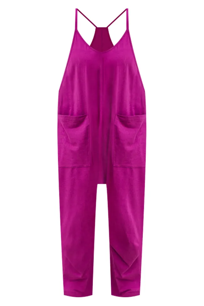 Day In The Life Magenta Jumpsuit FINAL SALE