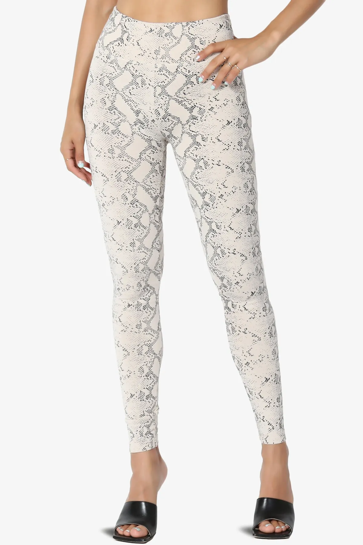 Donddi Snake Print Fleece Leggings