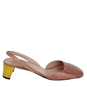 Eel Arielle Round Toe Pumps in Rose Bud