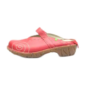 El Naturalista Mules Leather Red Colour For Women