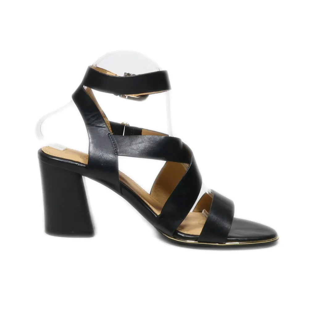 F&F Flat Sandals Leather Black Colour For Women