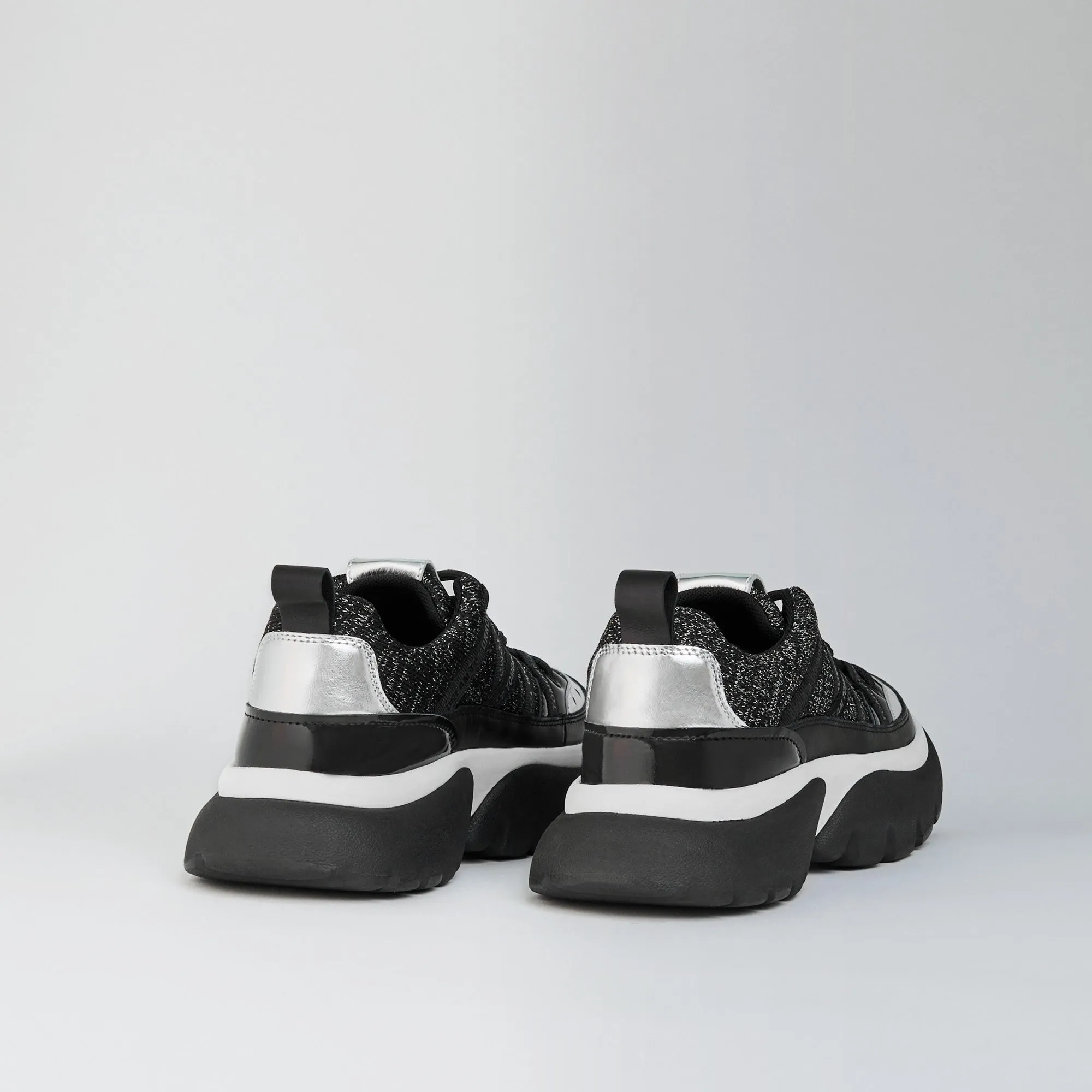 Fastest Footwear - Black Lurex Silver