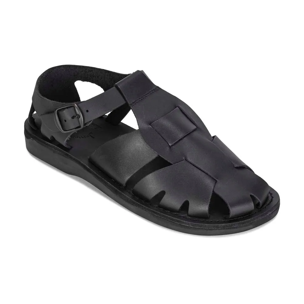 Finn - Leather Nomad Sandal | Black