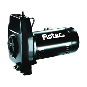 Flotec FP4222-08 Jet Pump, 6.1/12.2 A, 115/230 V, 0.75 hp, 1-1/4 in Suction, 1 in Discharge Connection, 100 ft Max Head