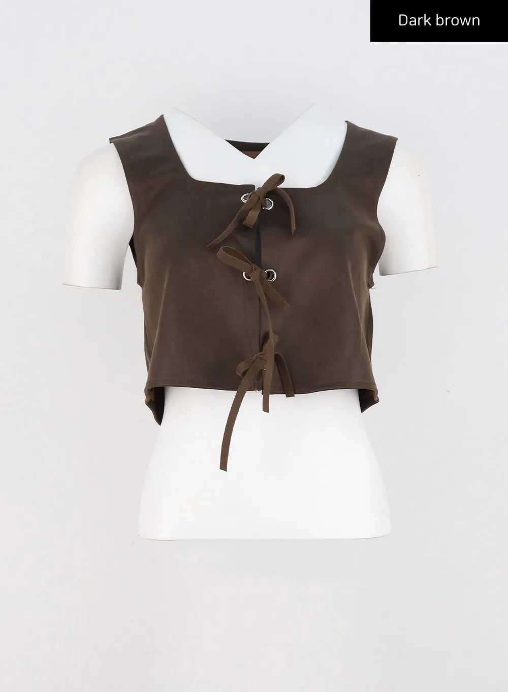 Front Tie Suede Vest CS321