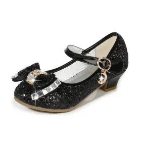 Girls Princess Sequin Heels Party Dress Shoe