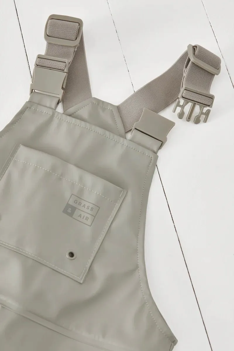 Grass & Air: Rainster Waterproof Dungarees - Grey