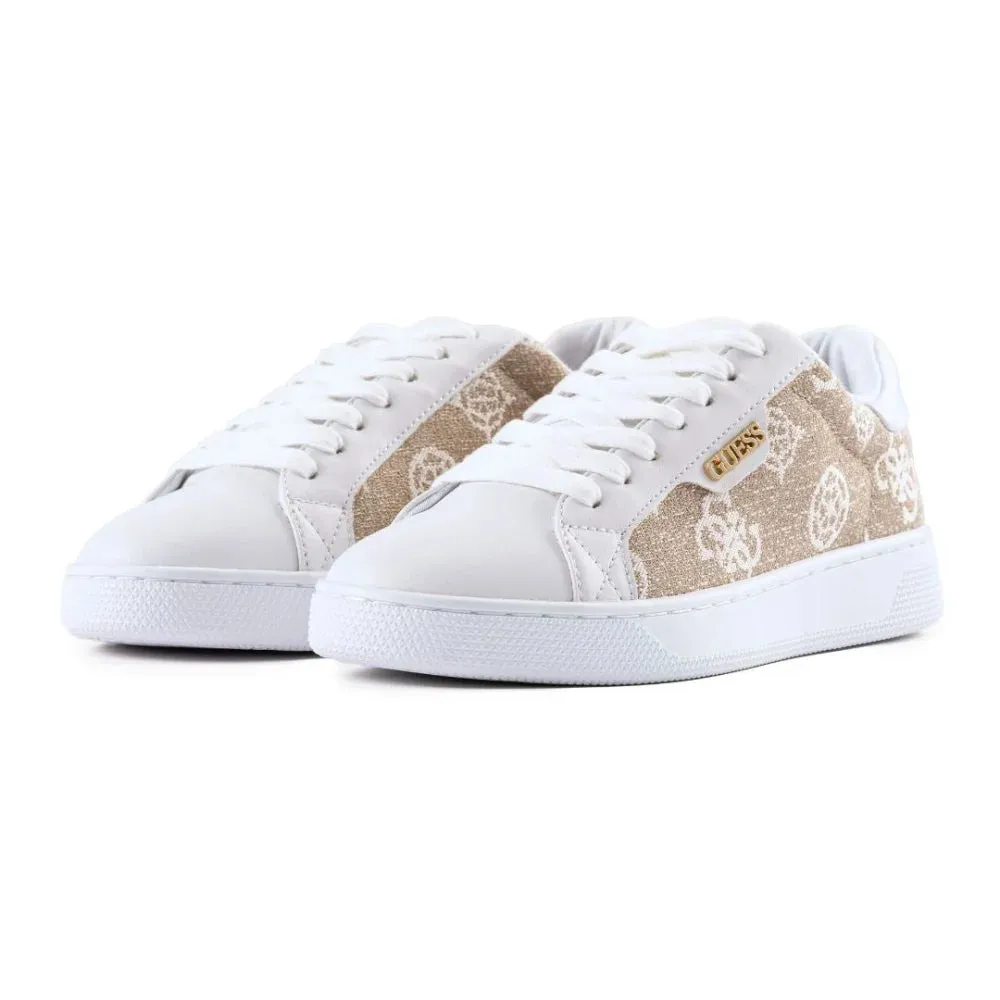 GUESS Renzy Debossed Logo Low-Top Sneakers - WHTBEG