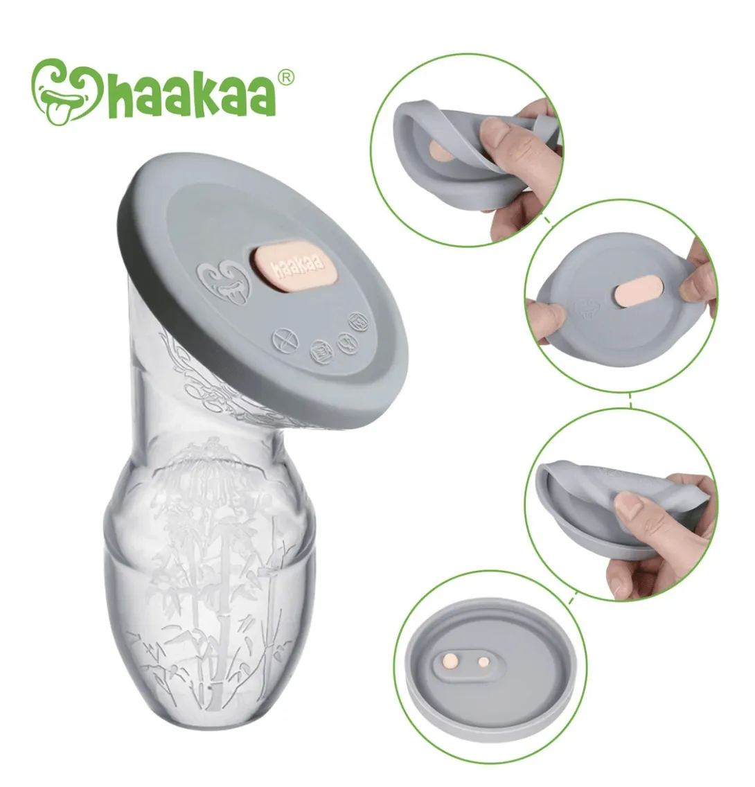 Haakaa Grey Silicone Lid ~ fits all pumps