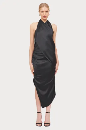 Halter Neck Asymmetrical Dress