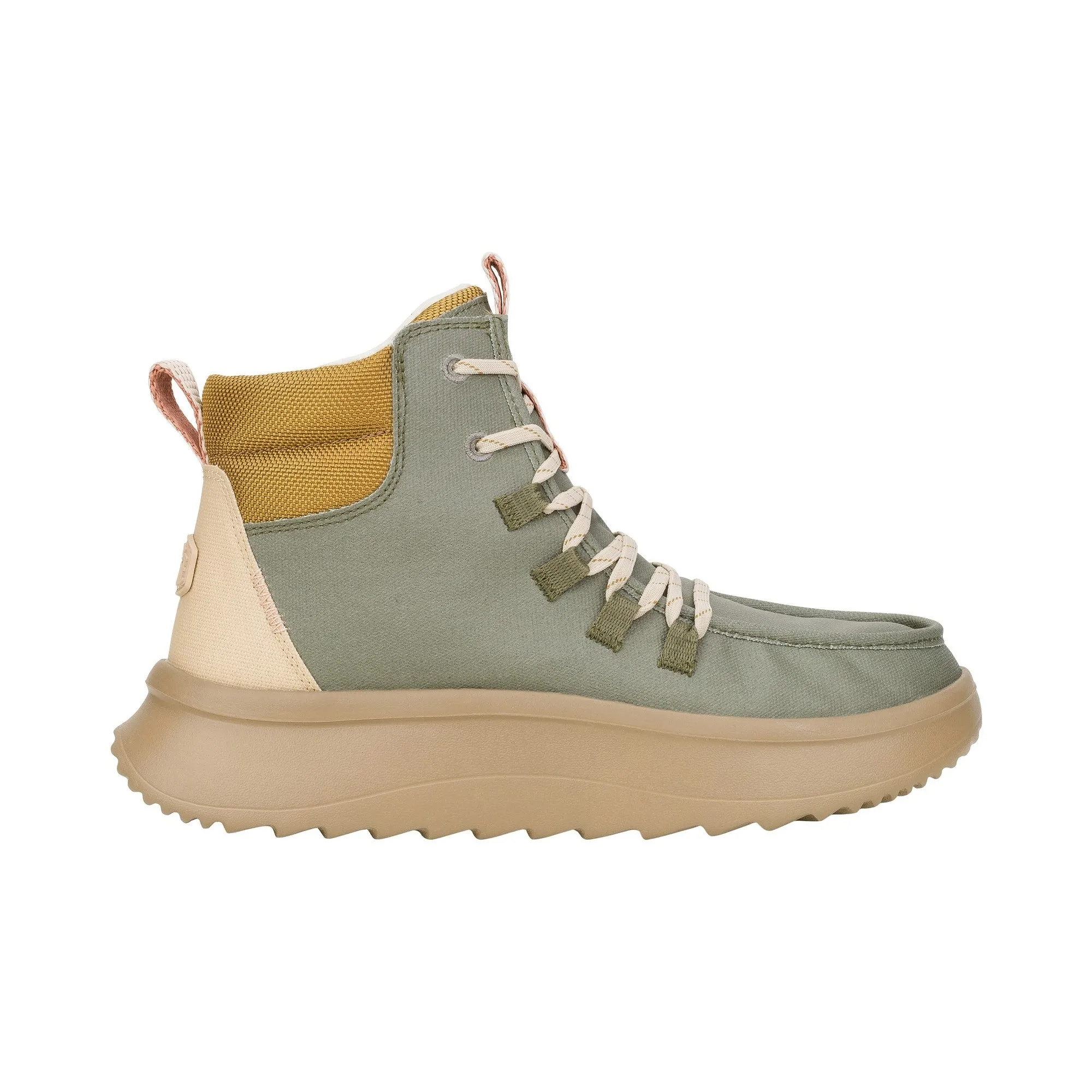 HEYDUDE Wendy Peak Apres Womens Ankle Boots - Olive