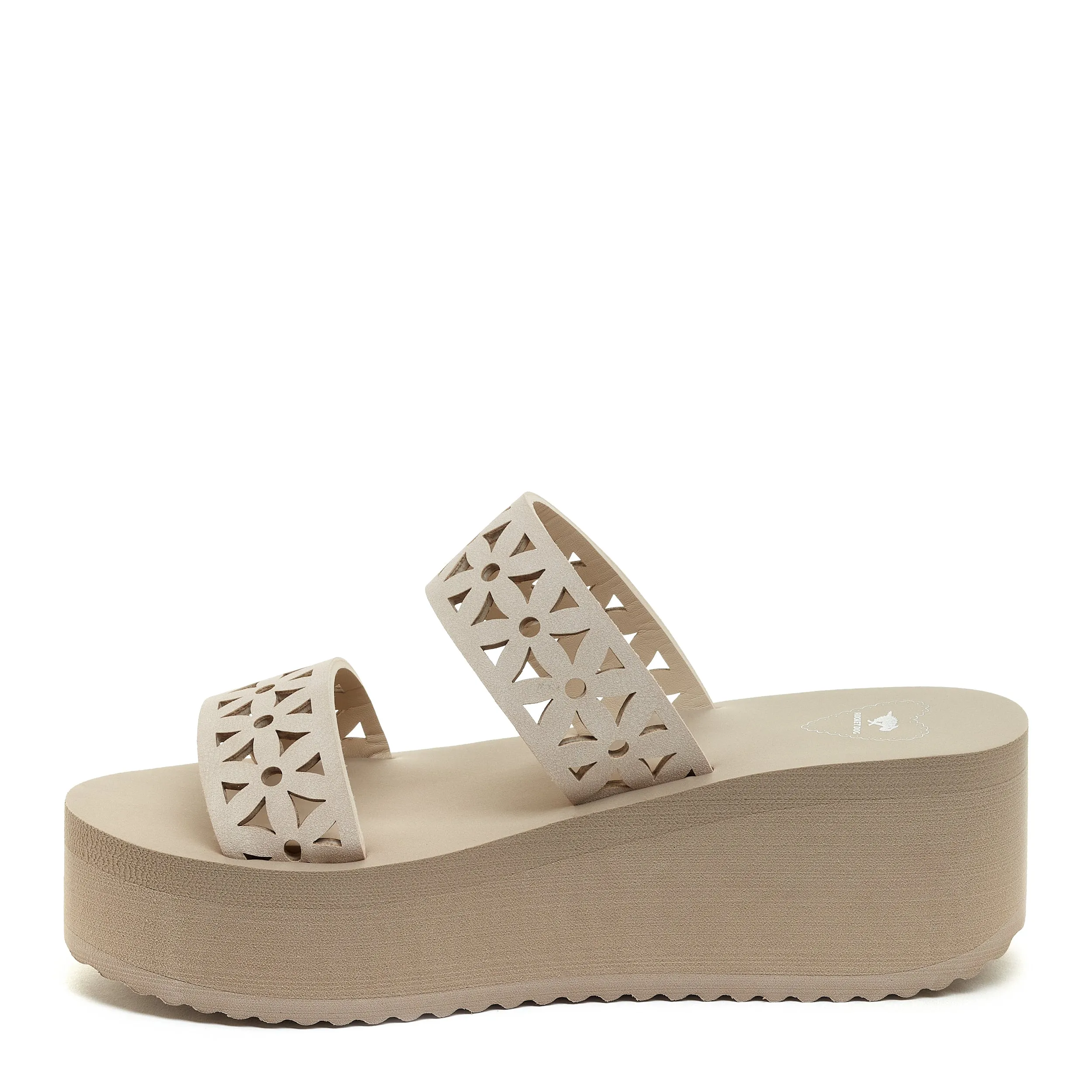 Hippy Natural Cutout Wedge Sandal