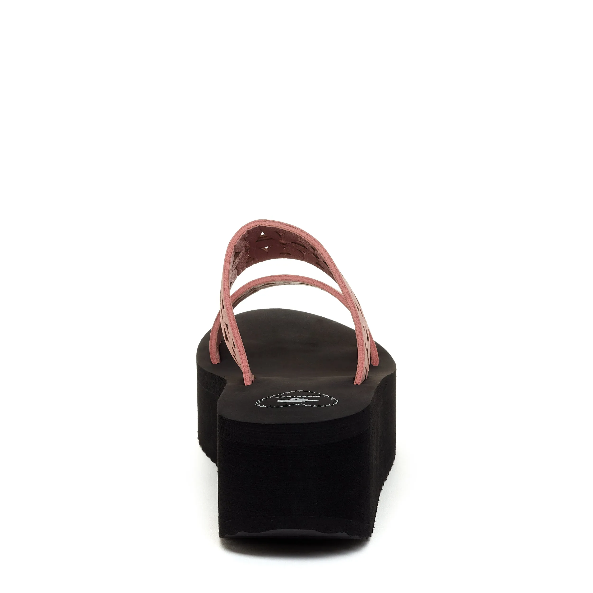 Hippy Pink Cutout Wedge Sandal