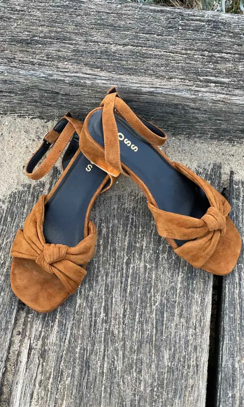 HOSS Belle Suede Tobacco Sandals