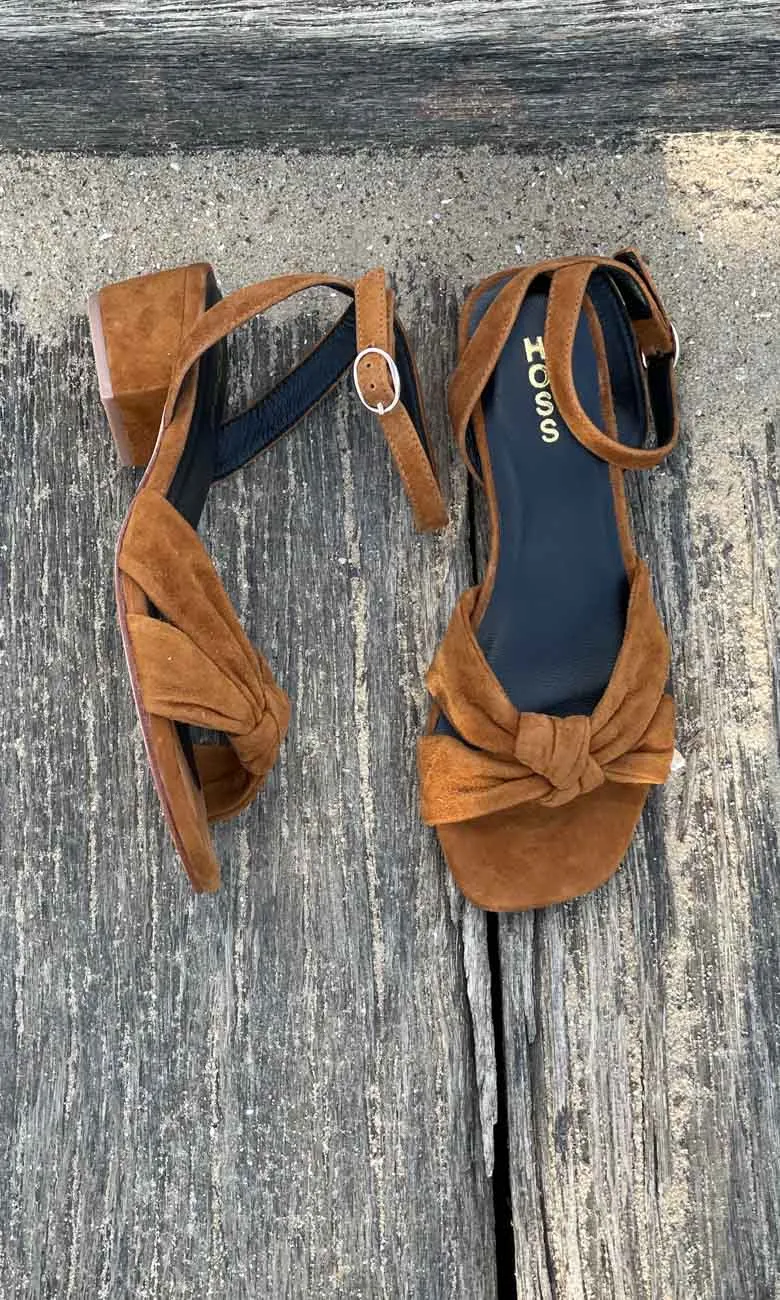 HOSS Belle Suede Tobacco Sandals