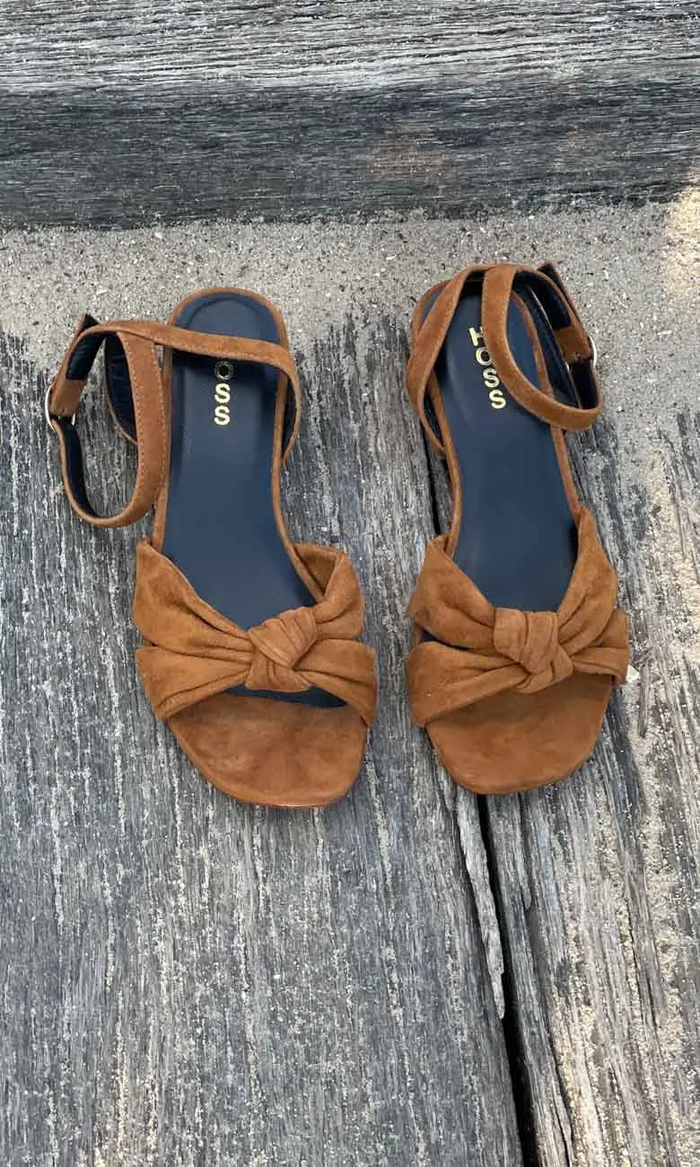 HOSS Belle Suede Tobacco Sandals