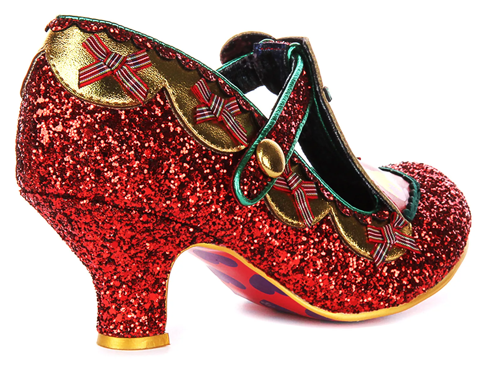 Irregular Choice Eggcellent T Bar In Red