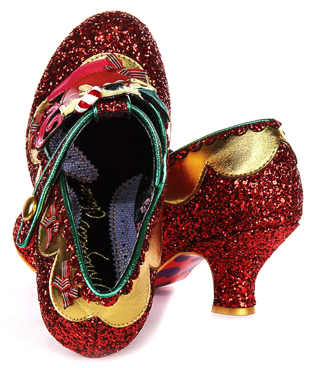 Irregular Choice Eggcellent T Bar In Red