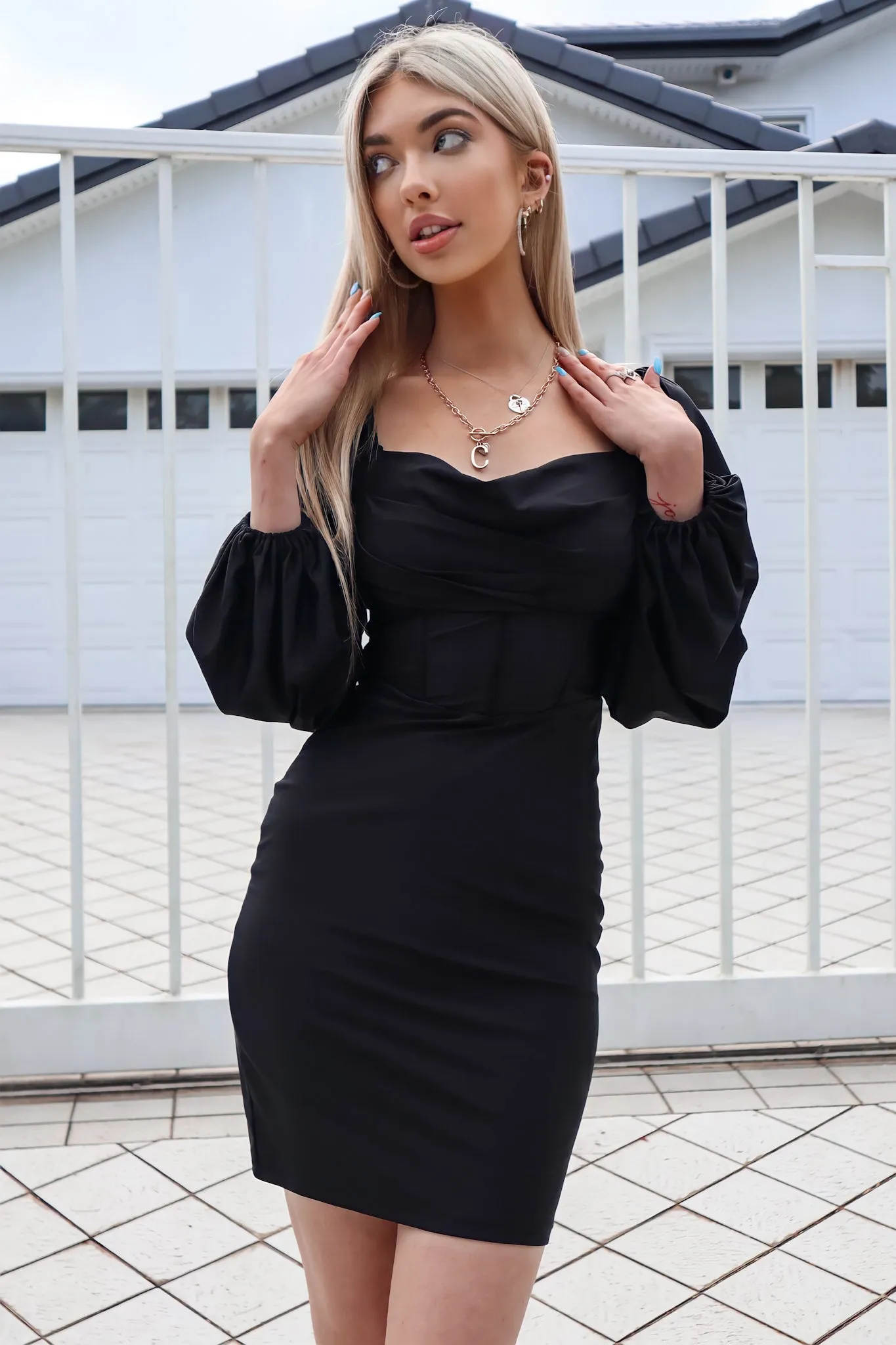 Joel Corset Dress - Black