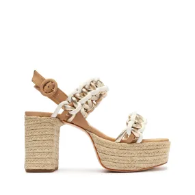 Juliet Plataform Suede & Leather Sandal