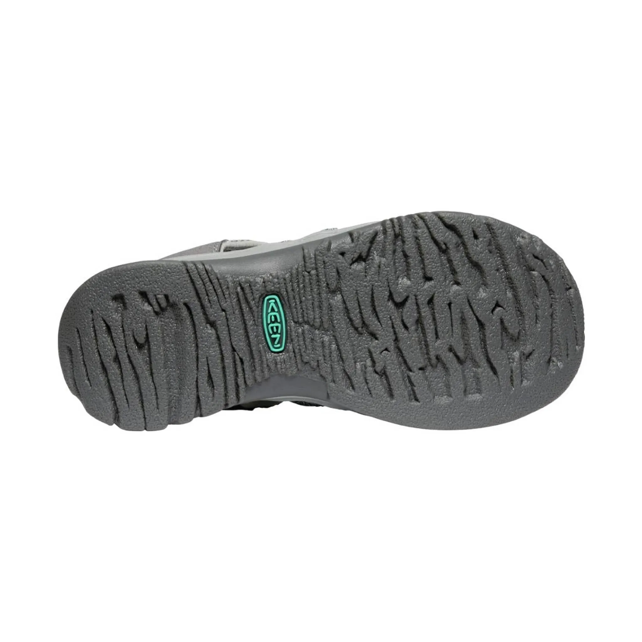 KEEN Women's Whisper Sandal - Medium Grey/Peacock Green