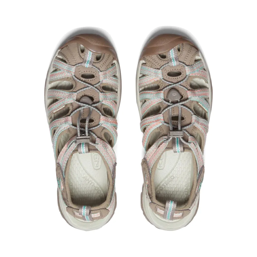 KEEN Women's Whisper Sandal (Taupe/Coral)