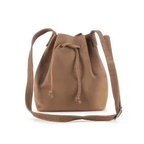 Leather Bucket Bag | Brown