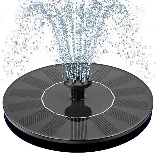 Mademax Solar Bird Bath Fountain Pump, Solar Fountain with 6 Nozzle, Free Standing Floating Solar Powered Water Fountain Pump for Bird Bath, Garden, Pond, Pool, Outdoor