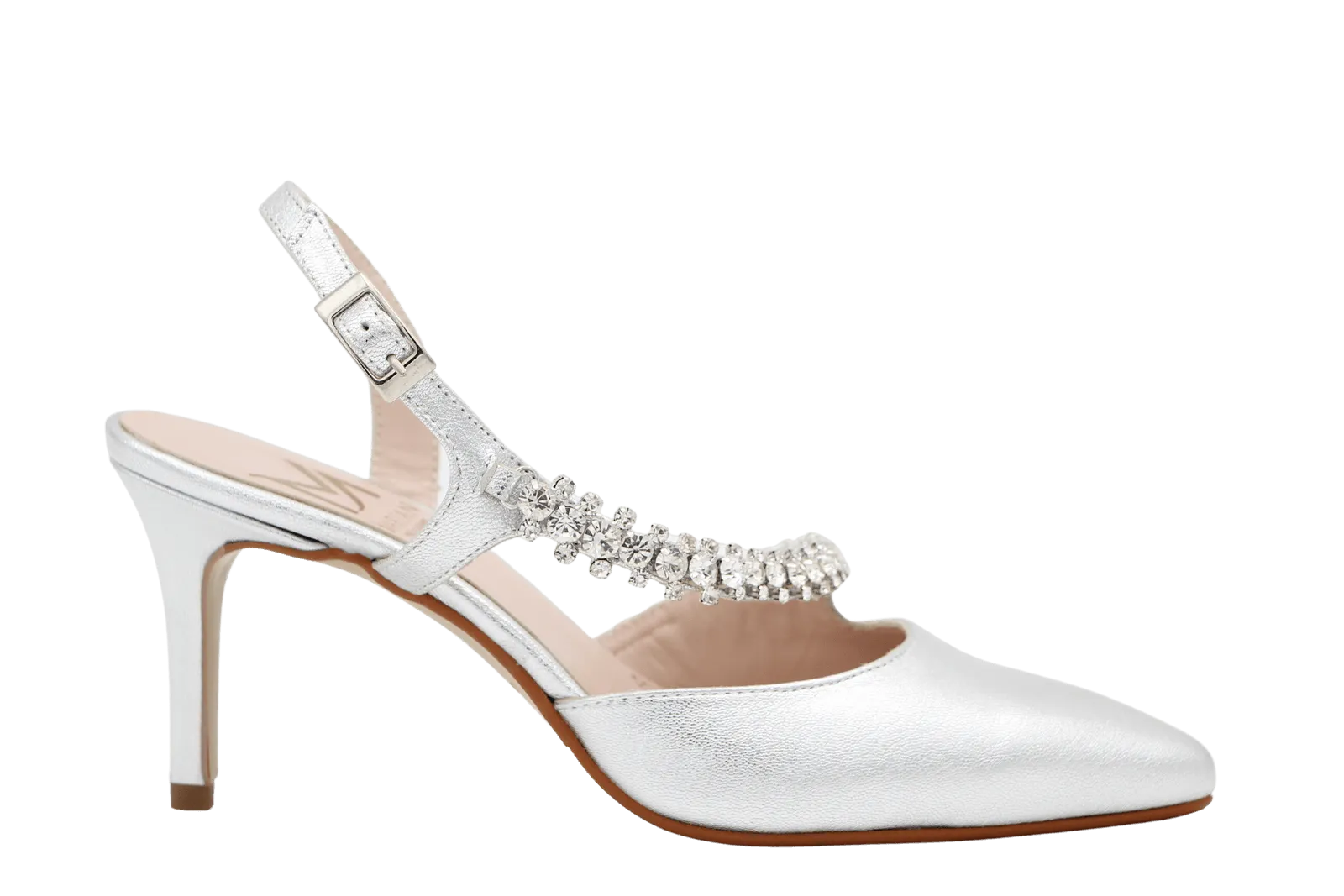 MARIAN Silver  Pointed Toe occasion shoe with diamante