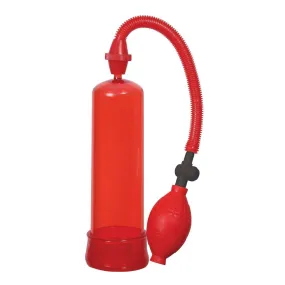 Me You Us Pumped Up Fire Penis Pump Red