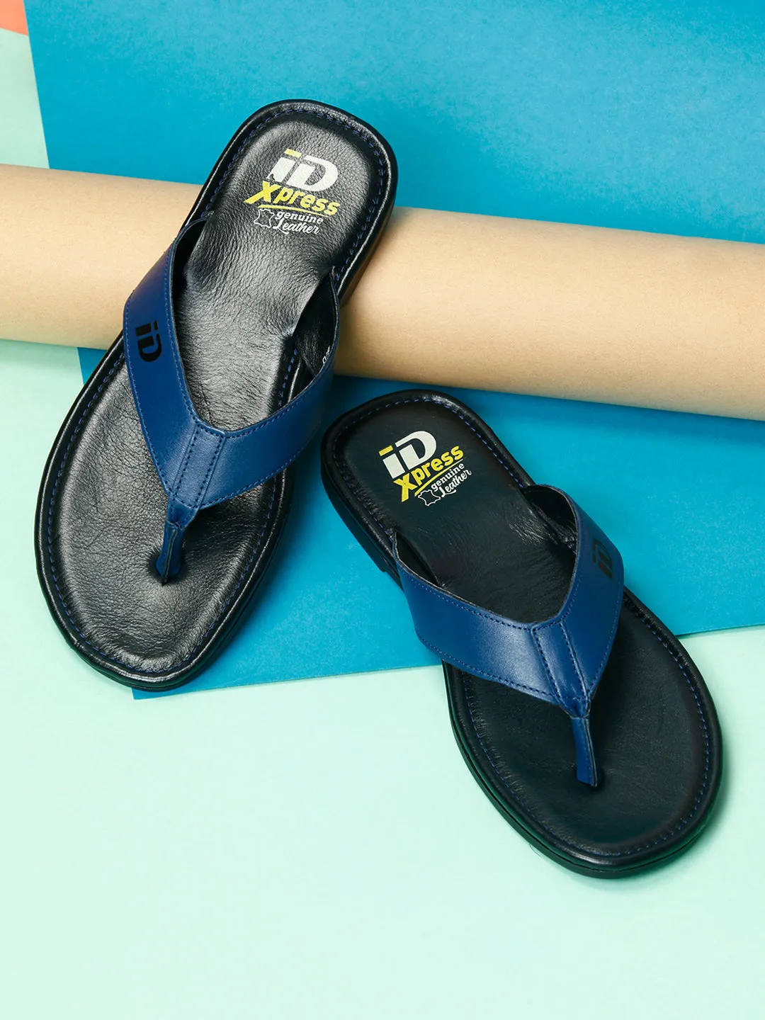 Men's Blue Thong-Style Flat Casual Sandal (ID4135)