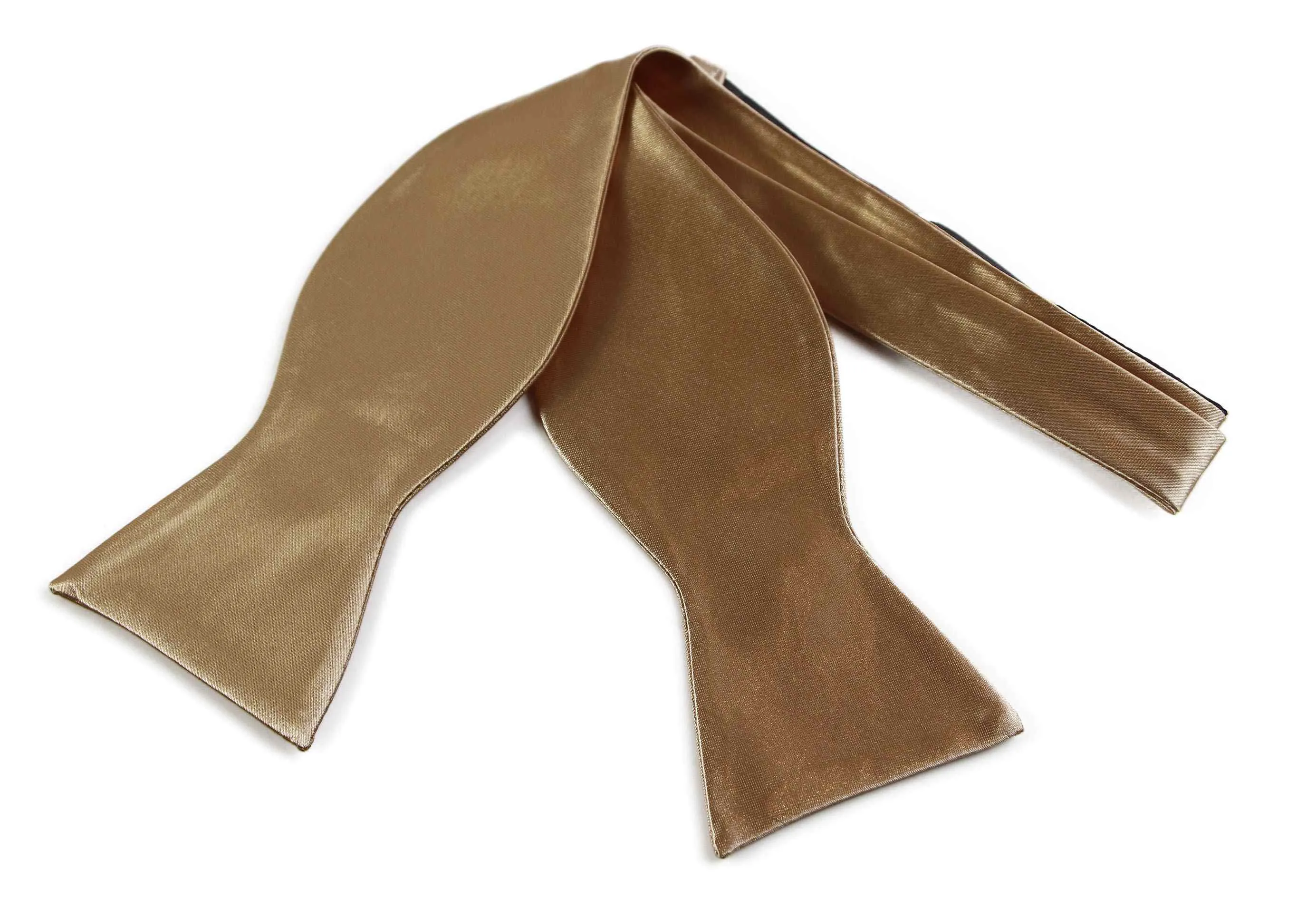 Mens Gold Self Tie Bow Tie