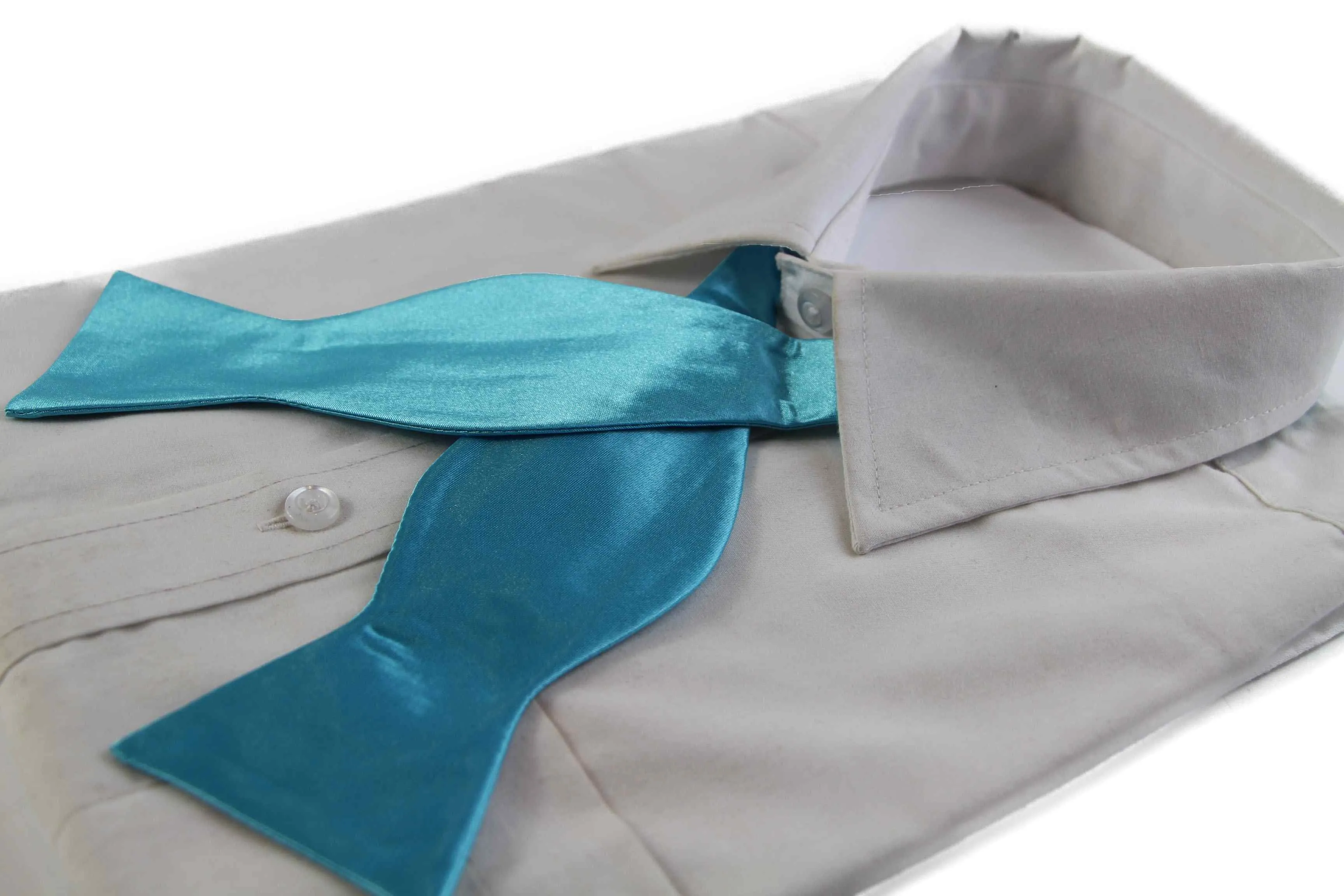 Mens Sky Blue Self Tie Bow Tie