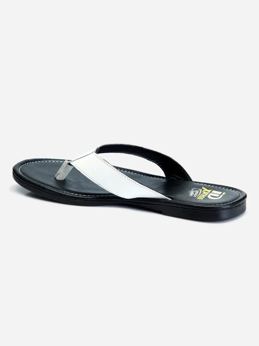 Men's White Thong-Style Flat Casual Sandal (ID4135)