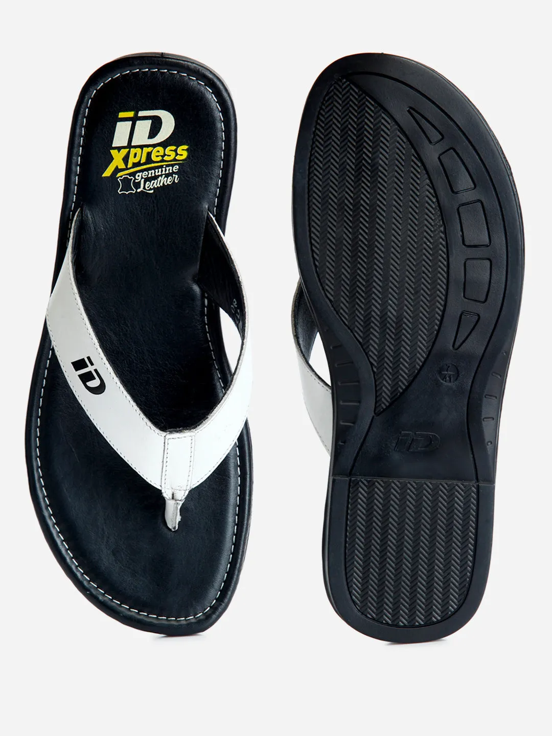 Men's White Thong-Style Flat Casual Sandal (ID4135)