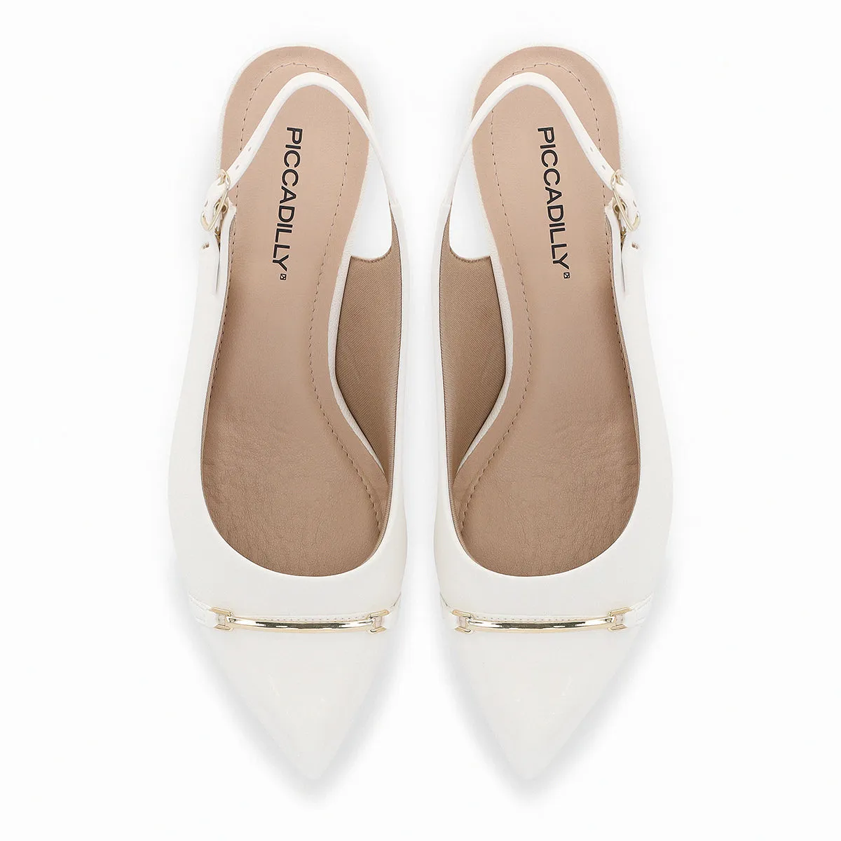 Metropolis Sling-Back Heels -White (740.015)