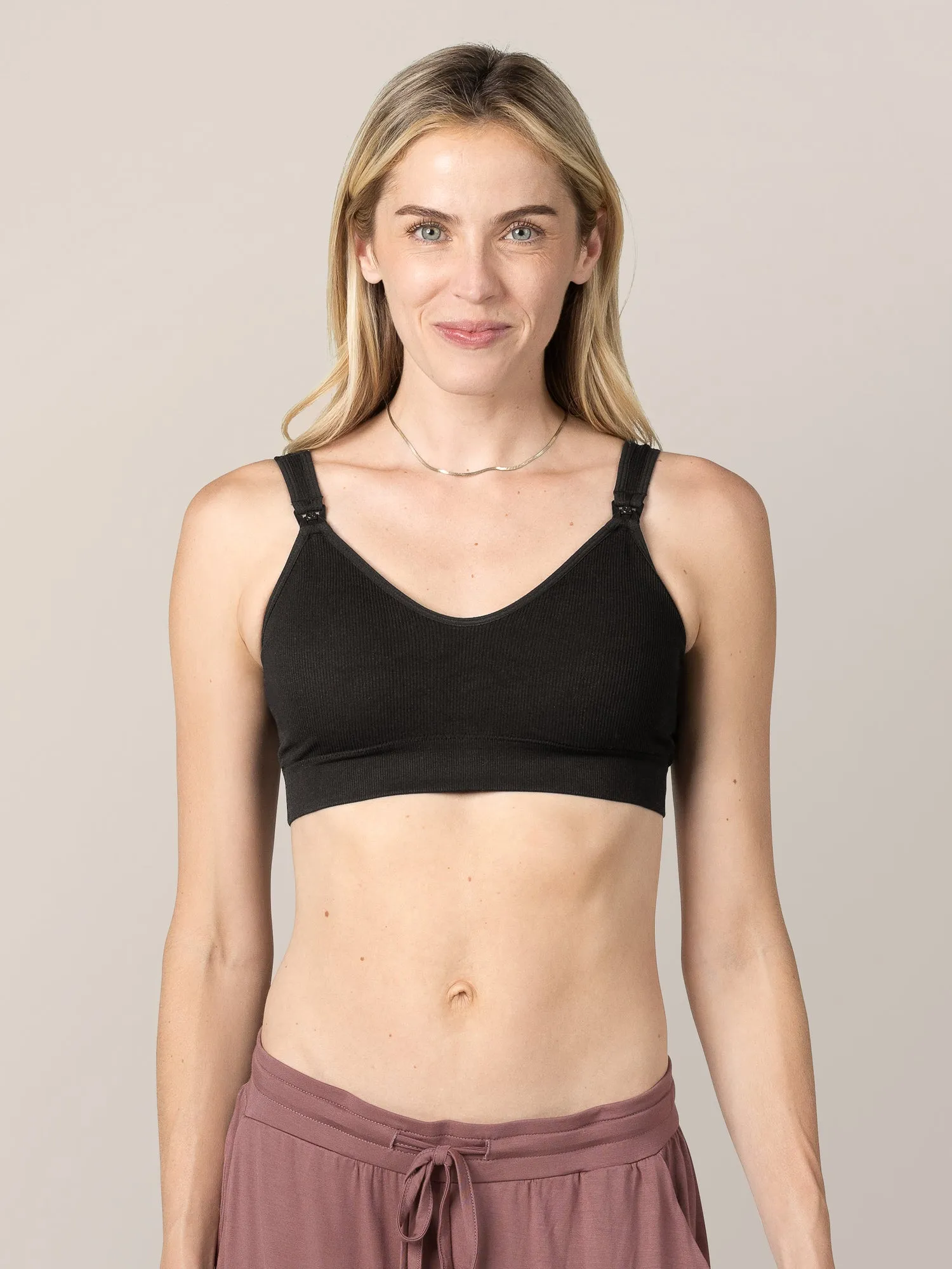 Mia Maternity & Nursing Lounge Bra | Black