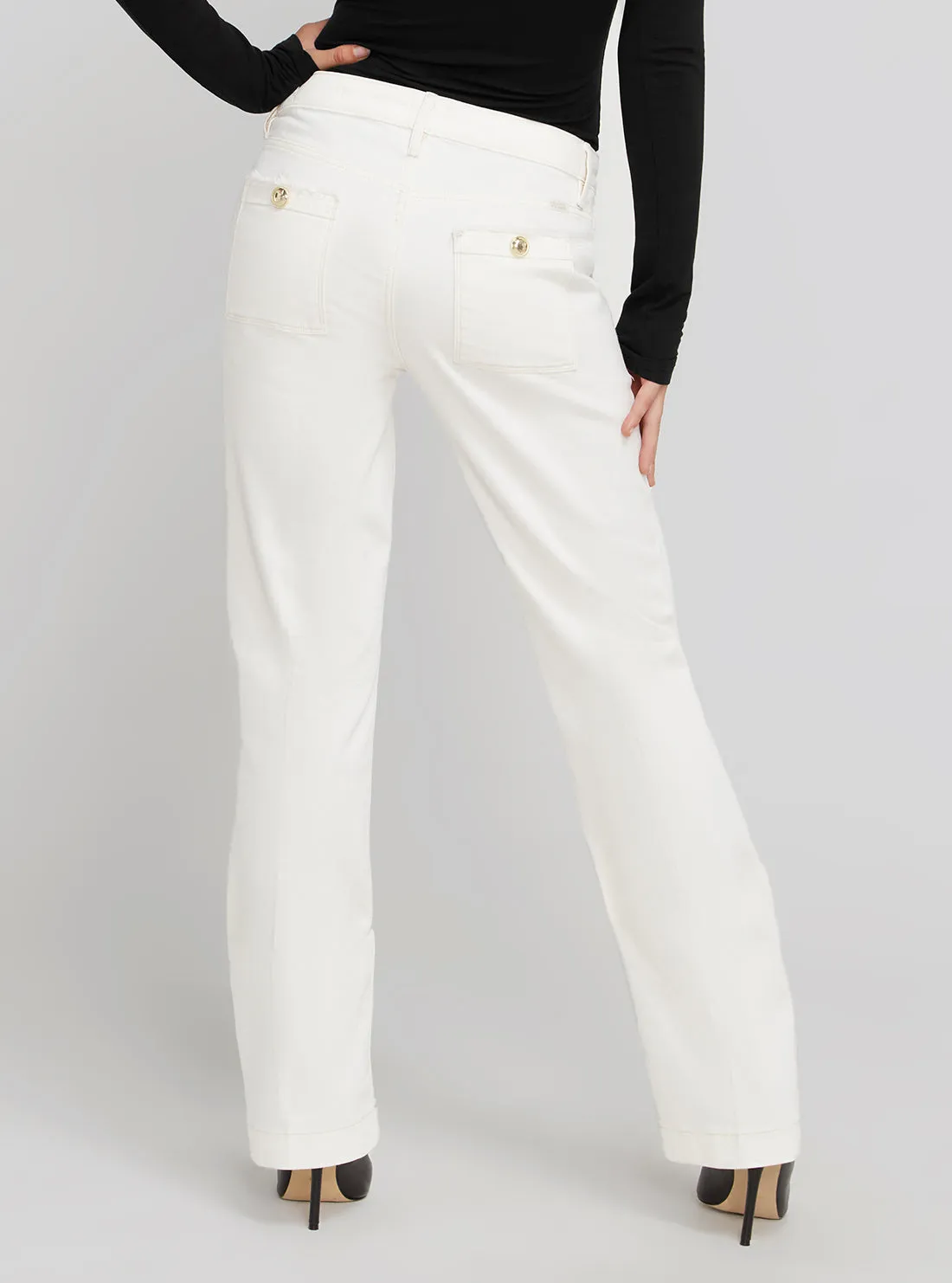 Mid-Rise Sexy Straight Marina Denim Jeans In Passionates Clean Wash