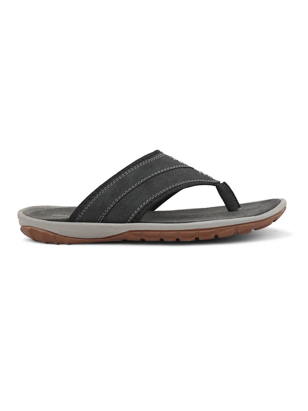 Midnight Blue Leather Thong Sandal