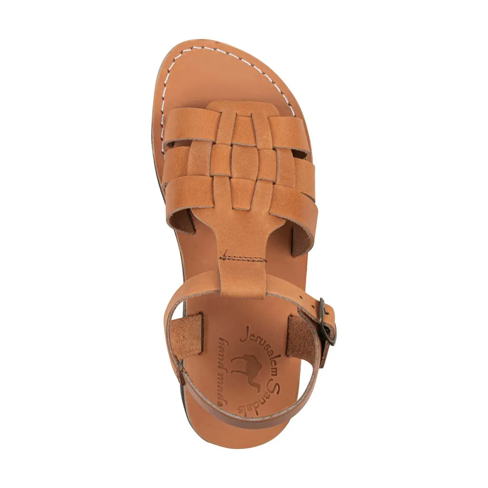 Mikayla - Open Toe Fisherman-Style Sandal | Tan