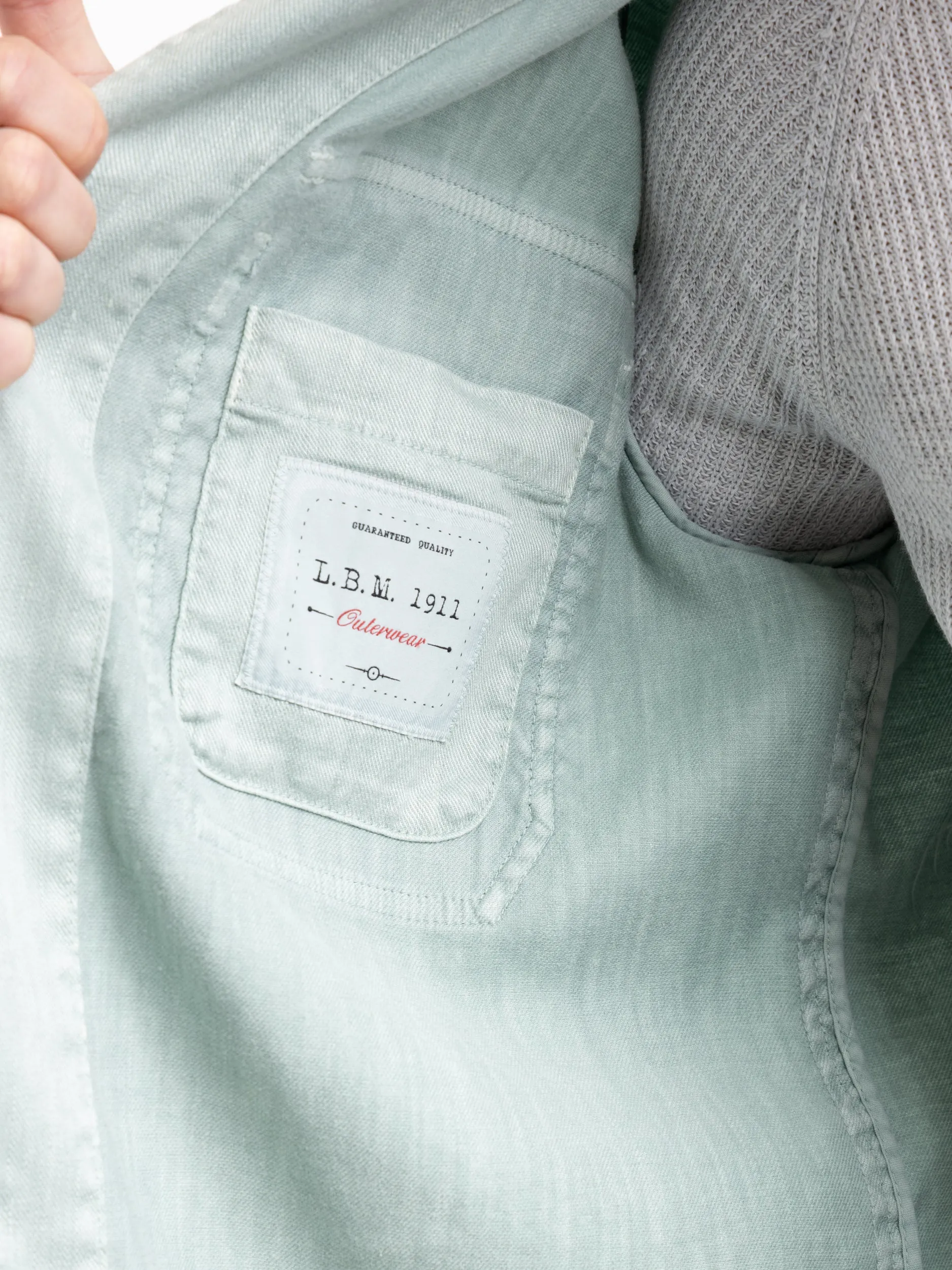 Mint Green Garment-Dyed Overshirt