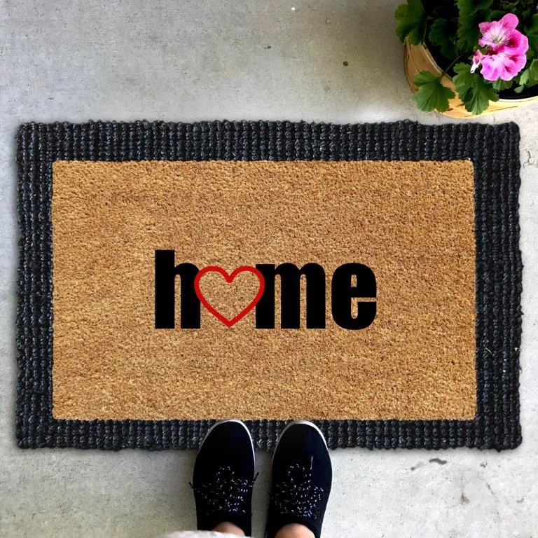 OnlyMat Jute and Coir Doormat Combo - Home printed Doormat