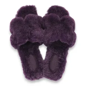 Oran 36.5 Violet Fonce Sandals in Shearling