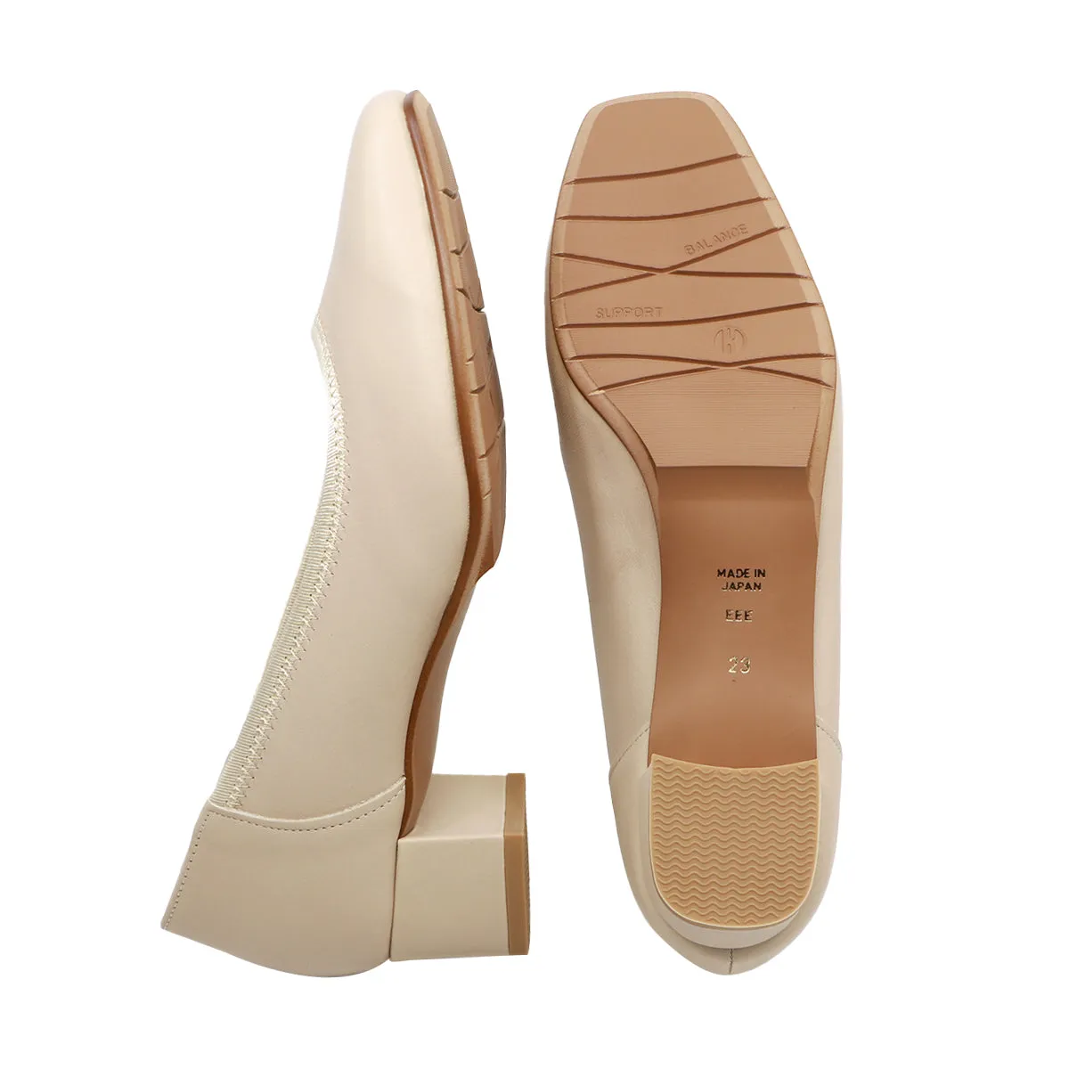 Pitta Soft Low Oak Beige Balanced Heel Pumps