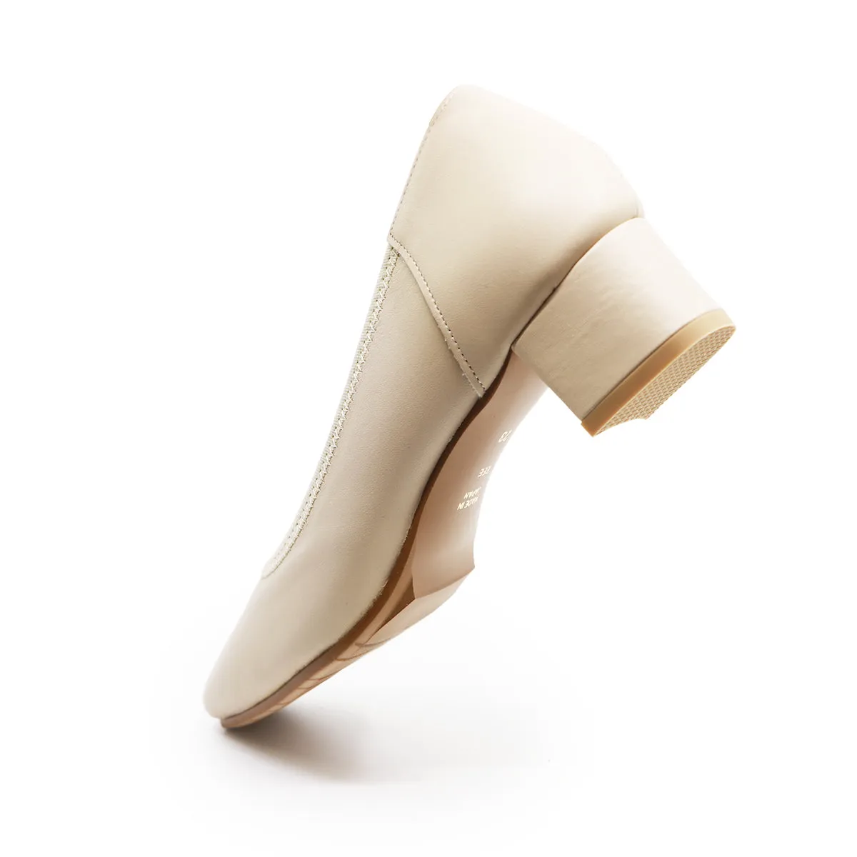 Pitta Soft Low Oak Beige Balanced Heel Pumps