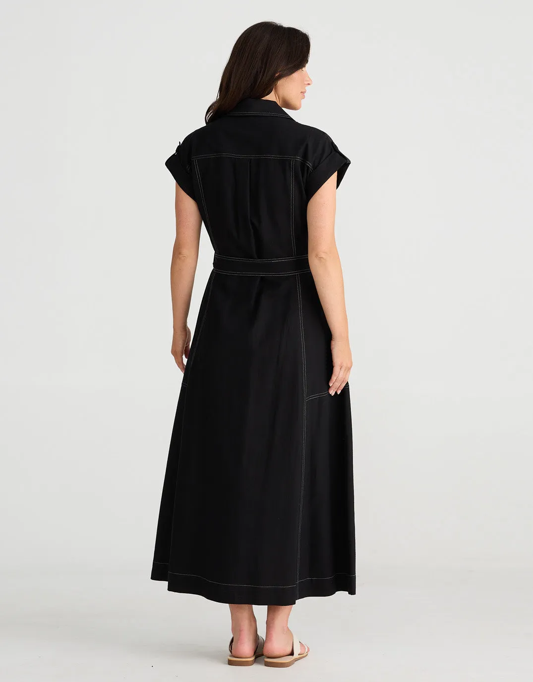 Portia Midi Dress - Black