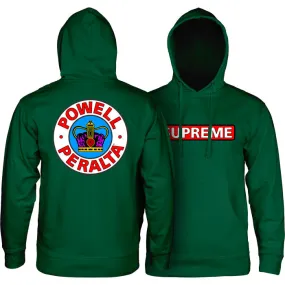 Powell Peralta Supreme Hooded Sweatshirt Mid Weight Forest Green