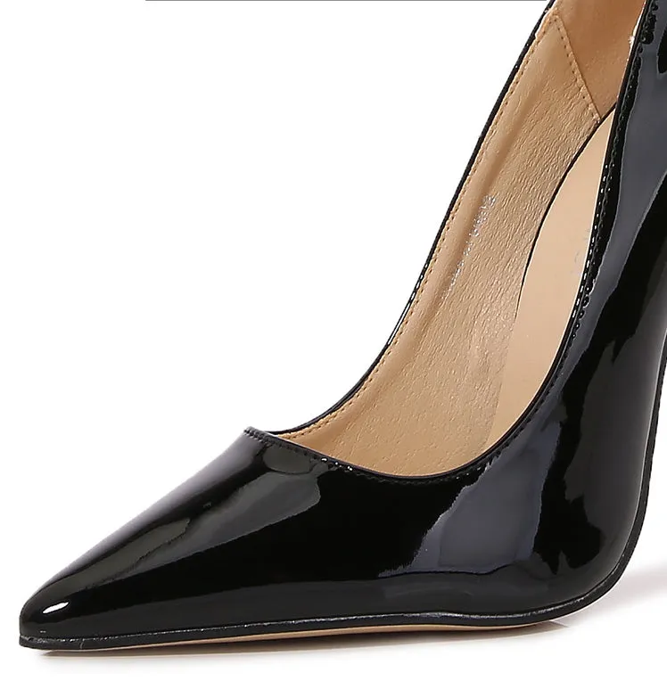 PU Pointed Metal Heel Pump