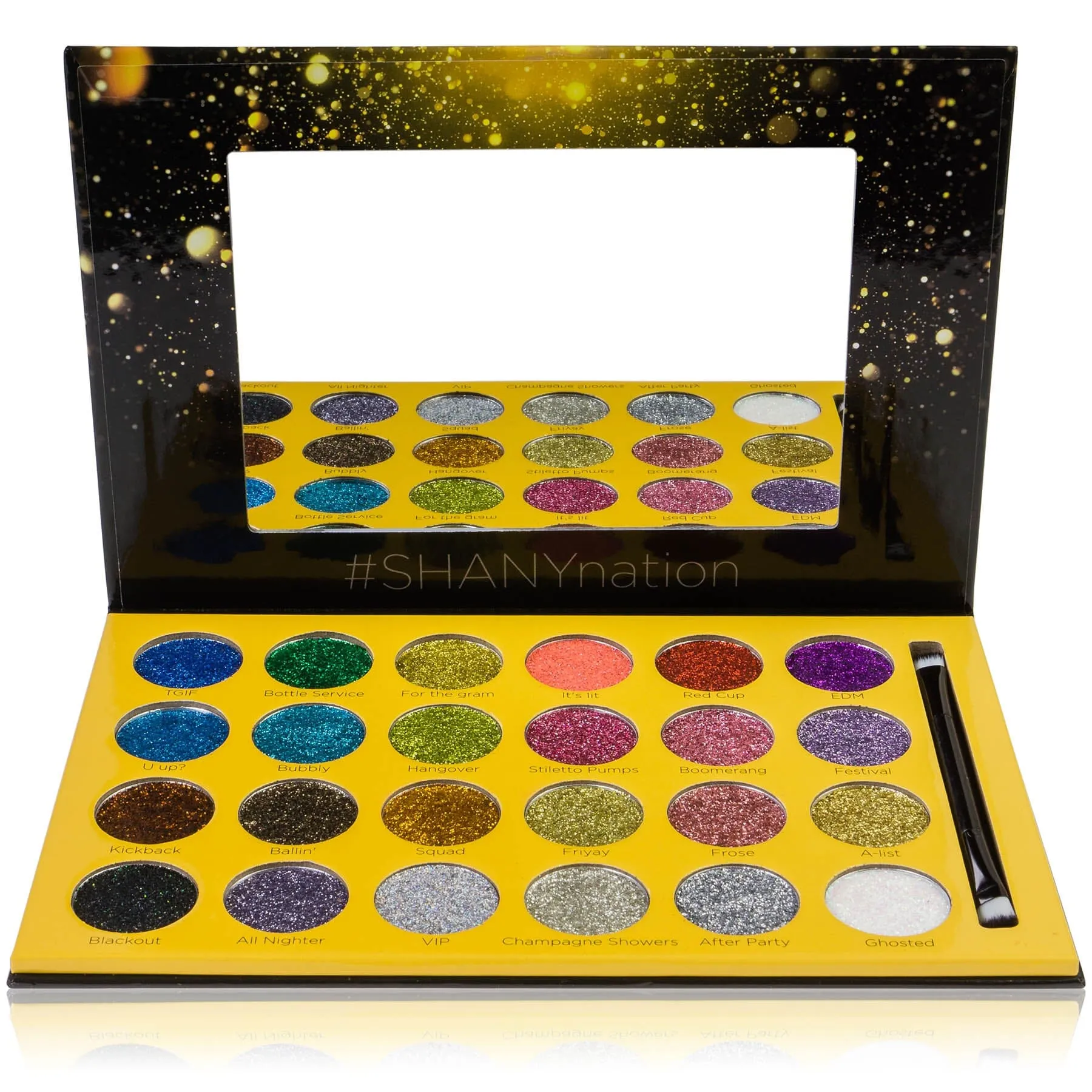 RSVParty Glitter Palette - 24 Pressed Glitter Pigments for Face and Body